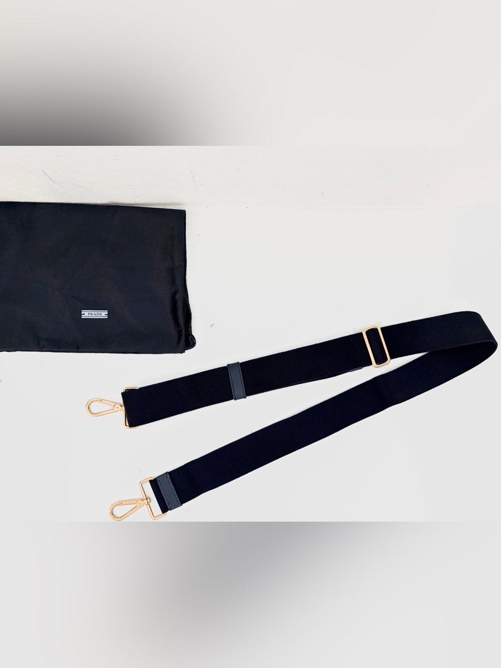 Authentic PRADA Navy Canvas Adjustable Shoulder Replacement Crossbody Strap